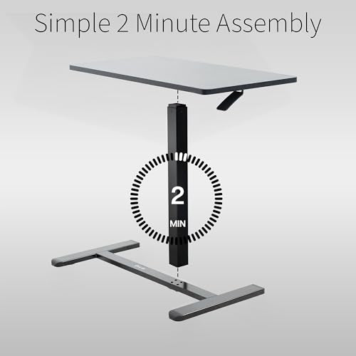 VIVO Black Over Couch Laptop Table 32 x 16 inch with Height Adjustment