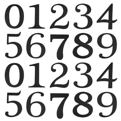 Shapenty 3.7Inch Large Acrylic 0-9 Number Cake Toppers Picks for Birthday Wedding Graduation Anniversary Christmas Cake Decoration Party Supplies (10, Black)