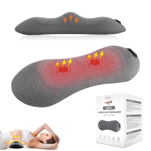 USUIE Cordless Lumbar Support Pillow with Heat & Massage - Back Pain Relief