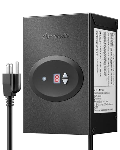 DEWENWILS 300W Low Voltage Landscape Transformer with Photocell & Timer