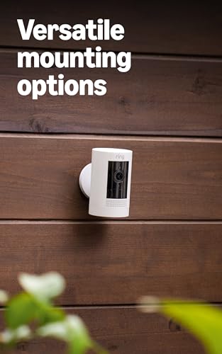 Ring Outdoor Security Camera Stick Up Cam Battery Weather-Resistant with Color Night Vision - White - 1 Camera