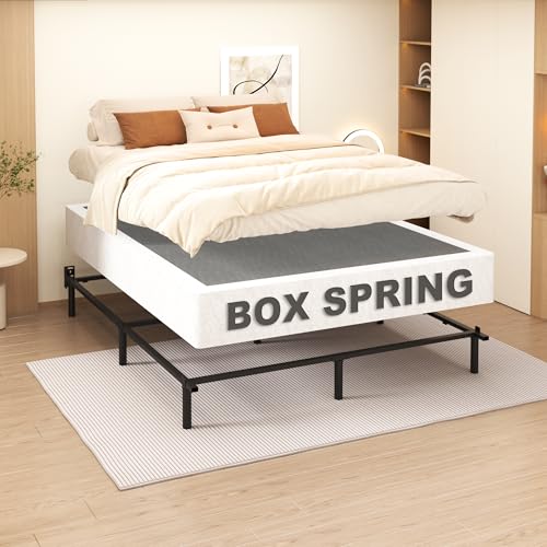 Queen Box Spring 9 Inch Heavy Duty Metal Mattress Foundation - Sturdy, Noise-Free Support