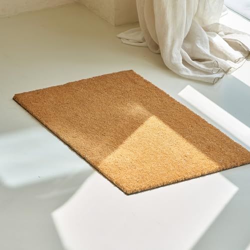 Coco Coir Door Mat 17x30 Inches - Heavy Duty Backing, 8-Pack Welcome Doormats - Plain