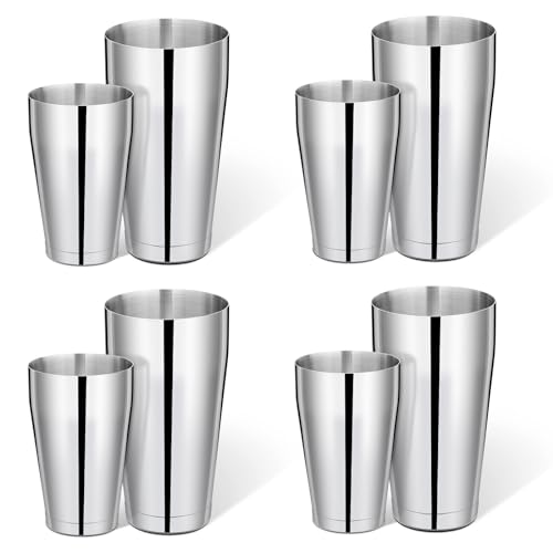 Mwellewm Silver 8-Piece Cocktail Shaker Set Professional Bartender Kit Stainless Steel