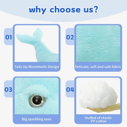 MaoGoLan 47 inch Giant Dolphin Stuffed Animal for Kids Toddlers, Plush Dolphin Body Pillow for Girls - Gift for Adults Girlfriend Women Christmas Easter Valentine's Day