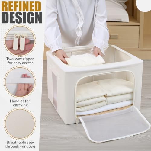 Large Breathable Cashmere Sweater Storage Bag with Steel Frame - Tulvera