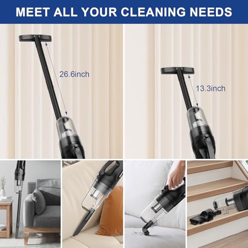 SOWTECH 6-in-1 Corded Vacuum Cleaner for Hard Floors & Pet Hair - Lightweight & Portable StickVac
