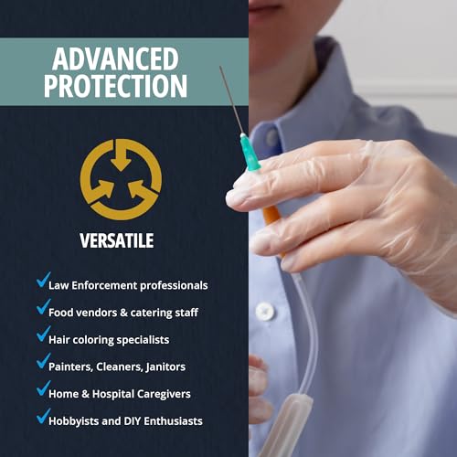 Medical Exam Gloves Large 1000 Count Powder & Latex-Free Vinyl Disposable