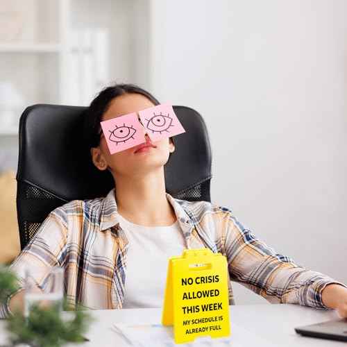Funny Boss Gifts for Women Men - Fun Gag Office Cubicle Decor Desk Sign for White Elephant Christmas Coworker Teammate Employee Hr Manager Supervisor Leader, No Crisis Allowed This Week