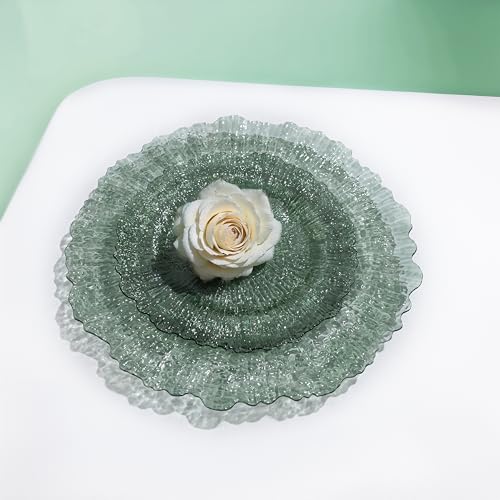 Dark Green Disposable Plastic Plates 60pcs Heavy Duty Eco-Friendly Tableware