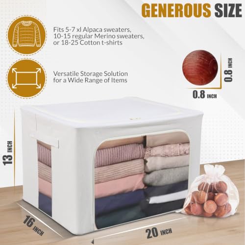 Large Breathable Cashmere Sweater Storage Bag with Steel Frame - Tulvera