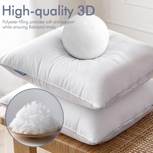 MIULEE 24x24 Inch Pillow Inserts Set of 2 - Textured Woven Cover Square Decorative Throw Pillows for Sofa Couch, Supportive & Soft