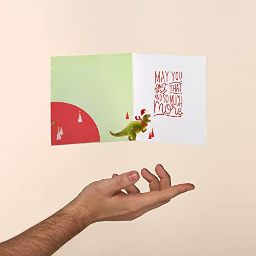American Greetings Gift Card Holder Christmas Card So Much More with Dinosaur Design