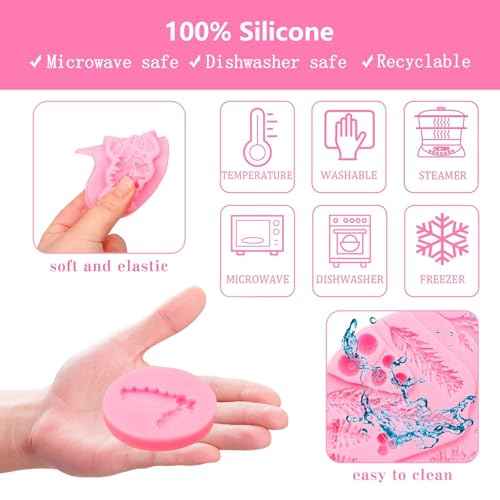 Christmas Holly Leaves Silicone Molds, Winter Leaves Fondant Mold, Christmas Pinecone Chocolate Baking Molds for Cake Decoration Cupcake Topper Candy Sugar Craft Gum Paste Clay Resin