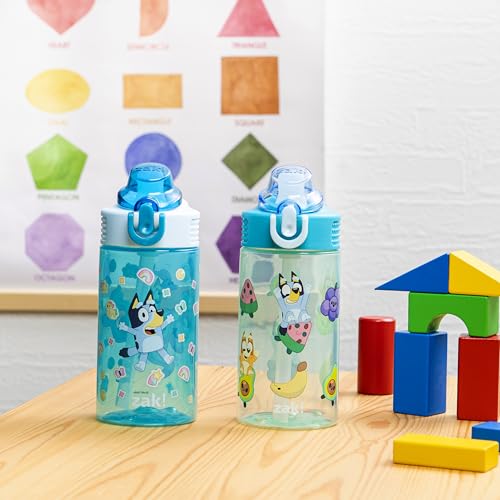 Bluey & Bingo Kids Water Bottles 16oz Leak-Proof Straw 2-Pack - BPA-Free