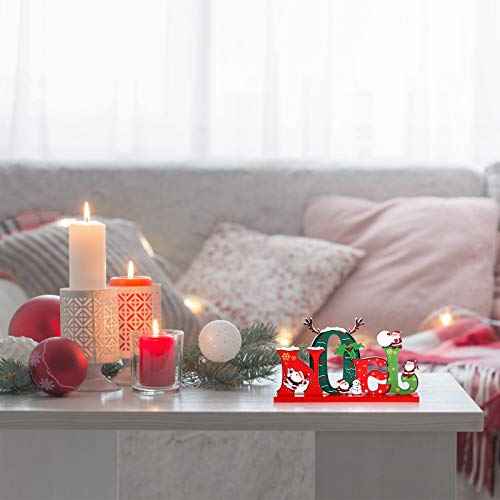 Blulu 3 Christmas Wooden Table Decorations Wooden Sign Table Centerpiece Santa Nutcracker Ornament for Christmas Snow Day Dinner Coffee Tier Tray Party Decor