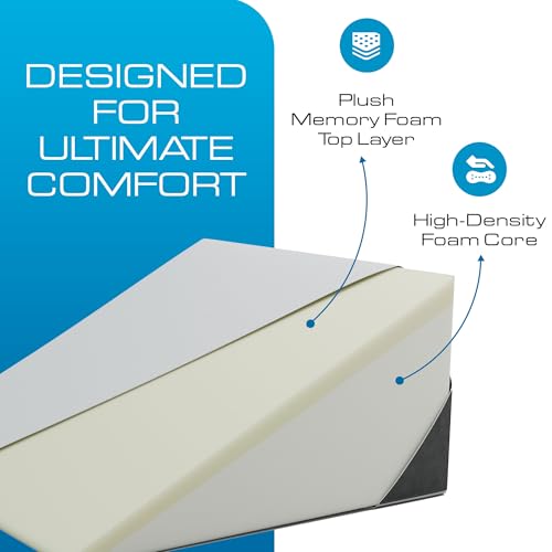 Bed Wedge Pillow for Sleep Apnea Acid Reflux & Back Pain 24x24x12 High Wedge