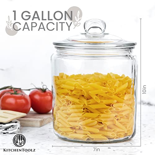 Gallon Glass Cookie Jar with Airtight Lid - 1 Pack