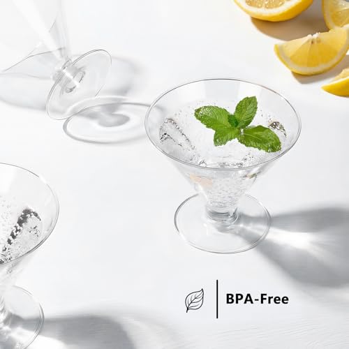 Clear Disposable Martini Glasses Set 100 pcs - Elegant Party & Wedding Barware