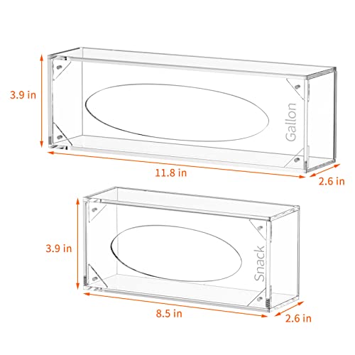 4-Pack Clear Acrylic Food Bag Storage Organizer for Kitchen Drawers