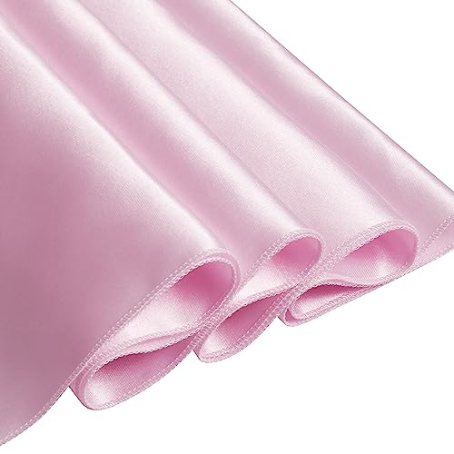 Pink Satin Chair Sashes 6 x 108 Inch - 50 Pack | Counfeisly Wedding Party Decor