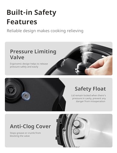 COMFEE' 6 Quart Stainless Steel Electric Pressure Cooker with 13 Functions