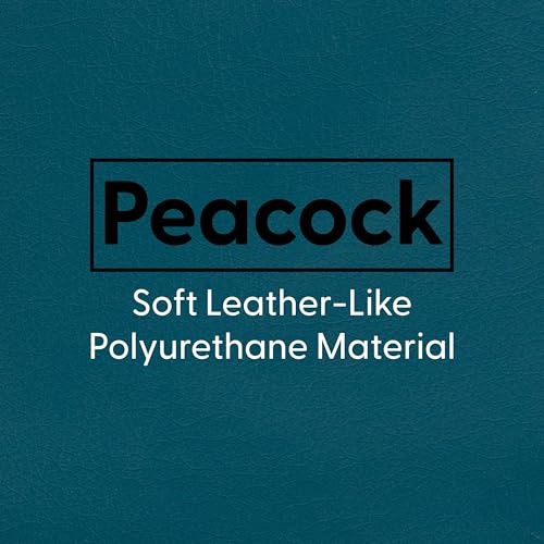 Kids 30-Inch Vinyl Bean Bag Chair - Peacock, Lightweight & Supportive