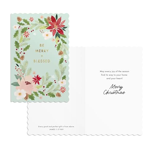 Be Merry + Blessed Dual Pack Christmas Cards with Envelopes (18 pcs) – Studio 71 DaySpring