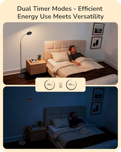 LED Floor Lamp - Super Bright 1300LM Adjustable Color & Dimmable Black