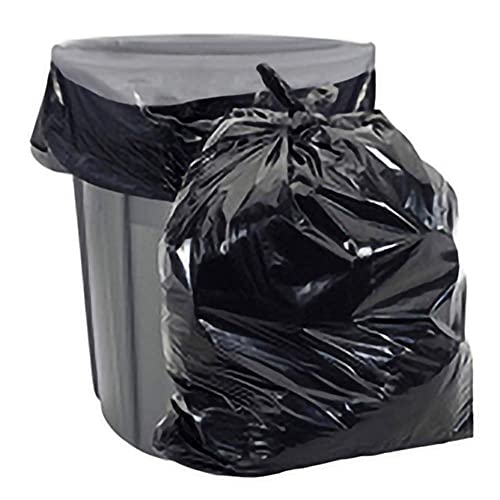 Aluf Plastics 55-60 Gallon Heavy Duty Black Trash Bags 1.5 Mil Pack of 100