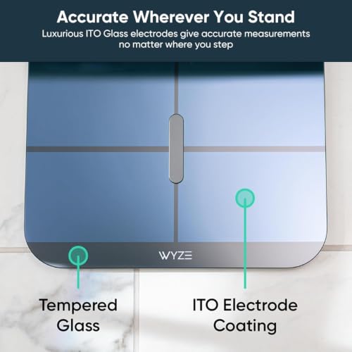 Wyze Smart Scale X Black - Body Fat, Muscle & Heart Rate Monitor