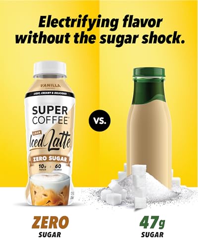 Vanilla Latte Ready-to-Drink Protein Coffee Bottles - 12 Fl Oz, Pack of 12