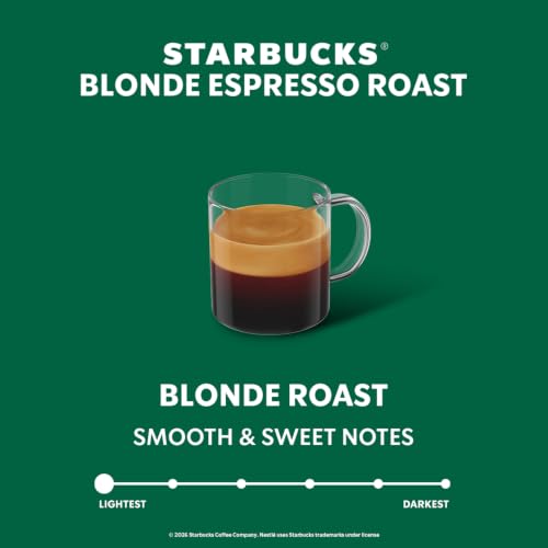 Starbucks Blonde Espresso Capsules for Nespresso Vertuo - 10 Count Pack of 5