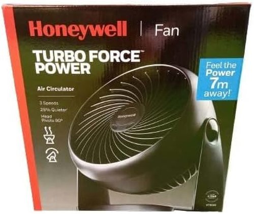 Honeywell HT 900E Turbo Fan - Powerful & Quiet Design in Sleek Black Finish