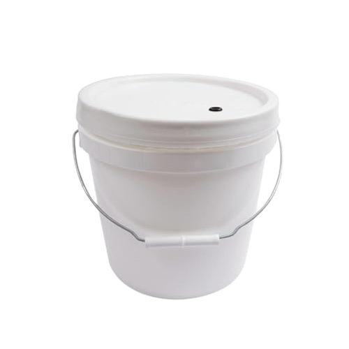 Fastrack 2 Gallon Fermenting Bucket with Lid | White | Food Grade Plastic Container with Handle | BPA-Free for Beer, Wine, Beverages & Food Storage