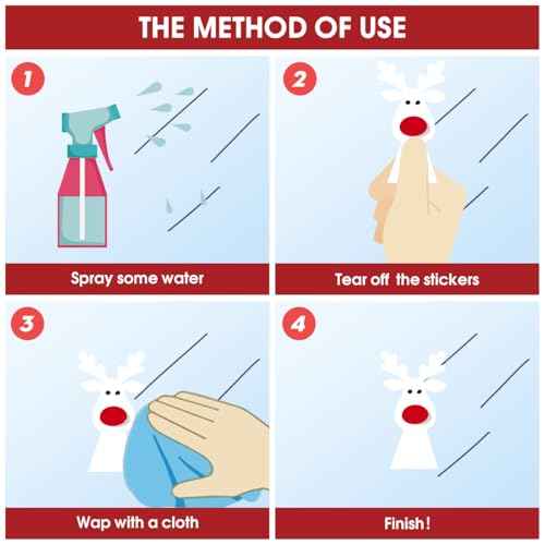 Horaldaily 264 PCS Christmas Window Cling Sticker, Deer Snowman Gifts for Home Party Supplies Shop Window Glass Display Decoration