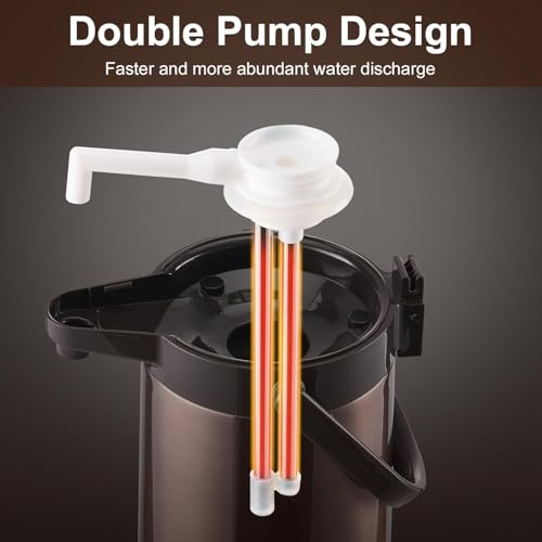 PARACITY Coffee Carafe 84.5 Fl Oz Gold Brown Airpot Dispenser with Pump