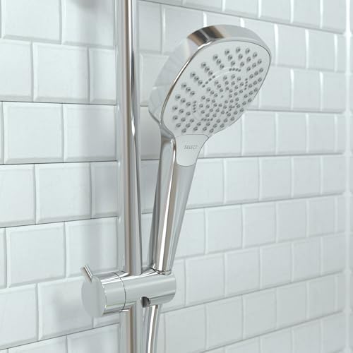 Hansgrohe Croma Select E Low Flow 4-Inch Handheld Shower Head White/Chrome