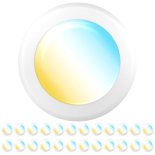 Sunco 24 Pack 6 Inch Flush Mount LED Disk Lights Dimmable 5CCT, 15W=75W White