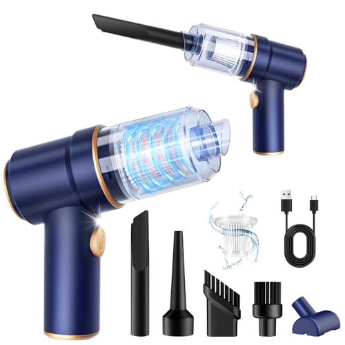 KMM Handheld Car Vacuum Cleaner & Air Duster - Blue, Portable 2-in-1