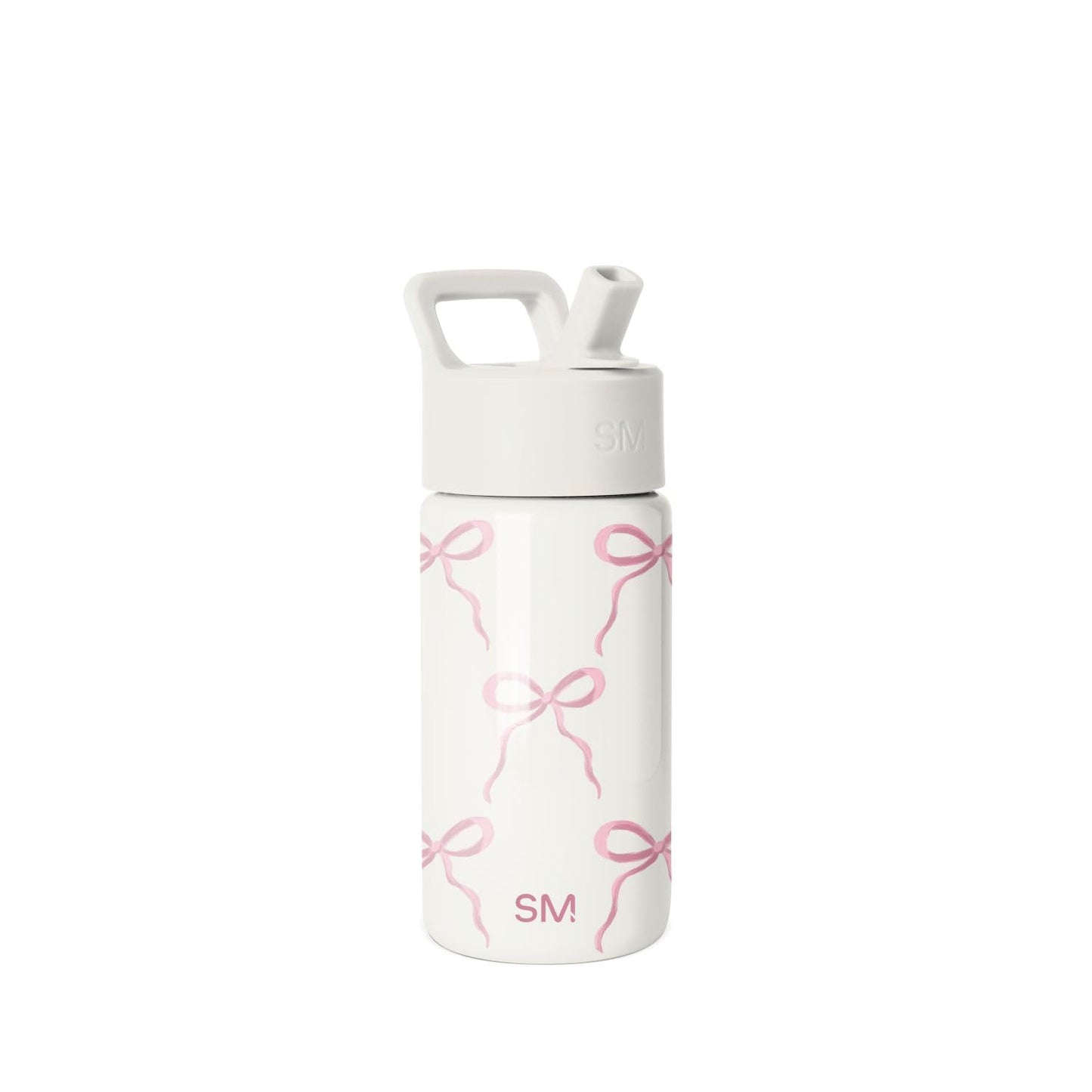 Simple Modern Kids Summit Water Bottle with Straw Lid | 14oz Stainless Steel Cup Insulated Tumbler for Toddlers, Girls, School | Bows