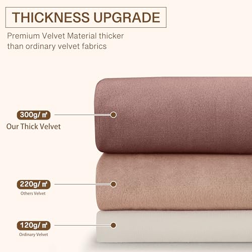 Autumn Series Red Velvet Theater Curtains - 2 Panels, 52W x 84L, Fall Decor