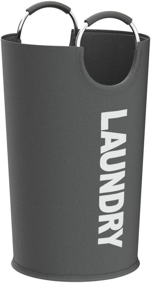 DOKEHOM Large Collapsible Laundry Basket - 95L Freestanding Hamper in Dark Grey