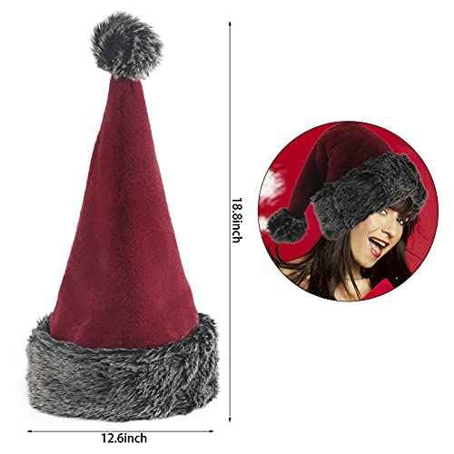 Personalized Santa Hat - Super Soft Plush Christmas Hat for Adults, Unisex Holiday Party Gift