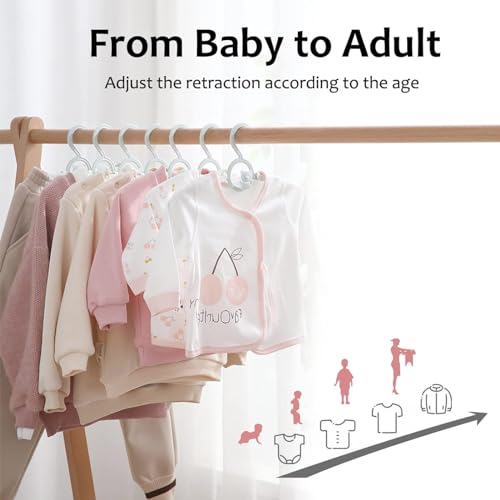 White Baby Clothes Hangers 50 Pack - Space Saving Kids Closet Organizers