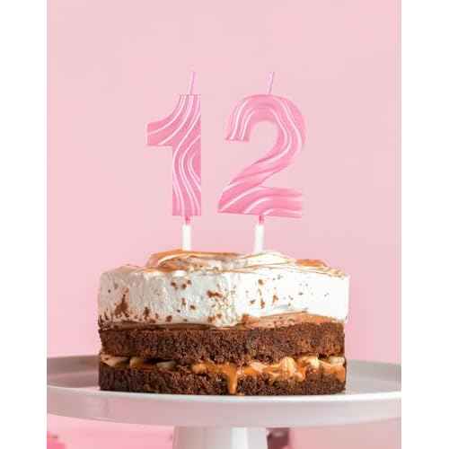 Pink Number Candles,Number 30 Birthday Candle,Pink 30th Happy Birthday Candle,3D Design Cake Topper Decorations for Girls and Women Birthday Party Wedding Anniversary Celebration Supplies