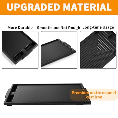 Cast Iron Griddle Plate for Whirlpool Gas Stoves - 19.7 Inch Size