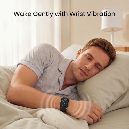 REACHER Vibrating Alarm Clock Watch, Silent Comfort Wake-Up Wristband