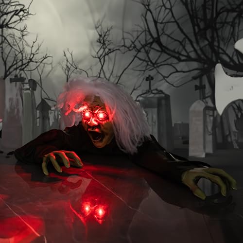 Hourleey Halloween Outdoor Decorations, Animated Zombie Groundbreaker