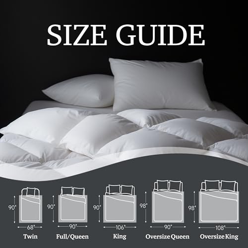 All Season King Size Goose Feather Down Fiber Comforter - Hotel Grand